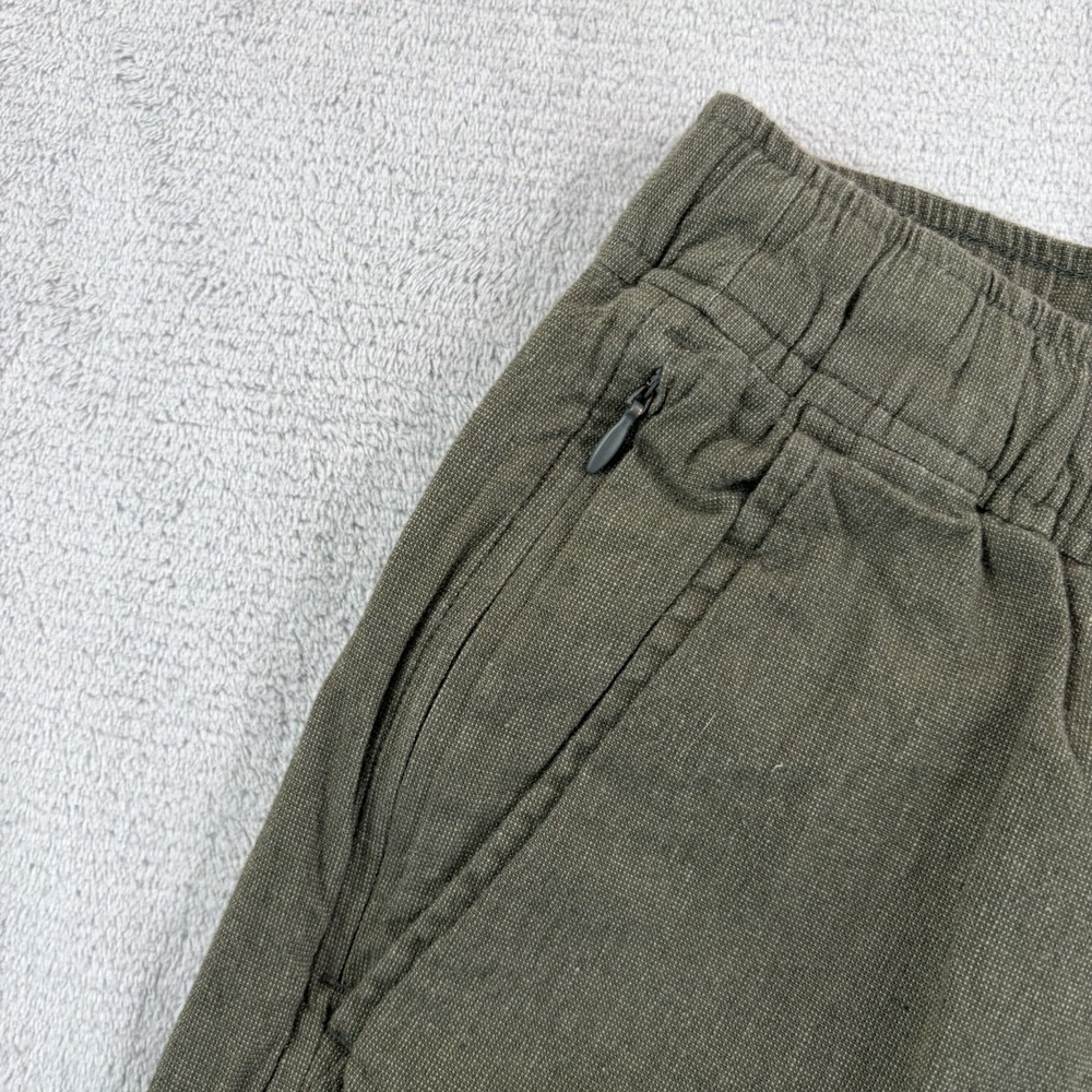 Abercrombie & Fitch Stretch Linen Blend Lounge Pants in Olive Green Men Medium - Picture 2 of 11